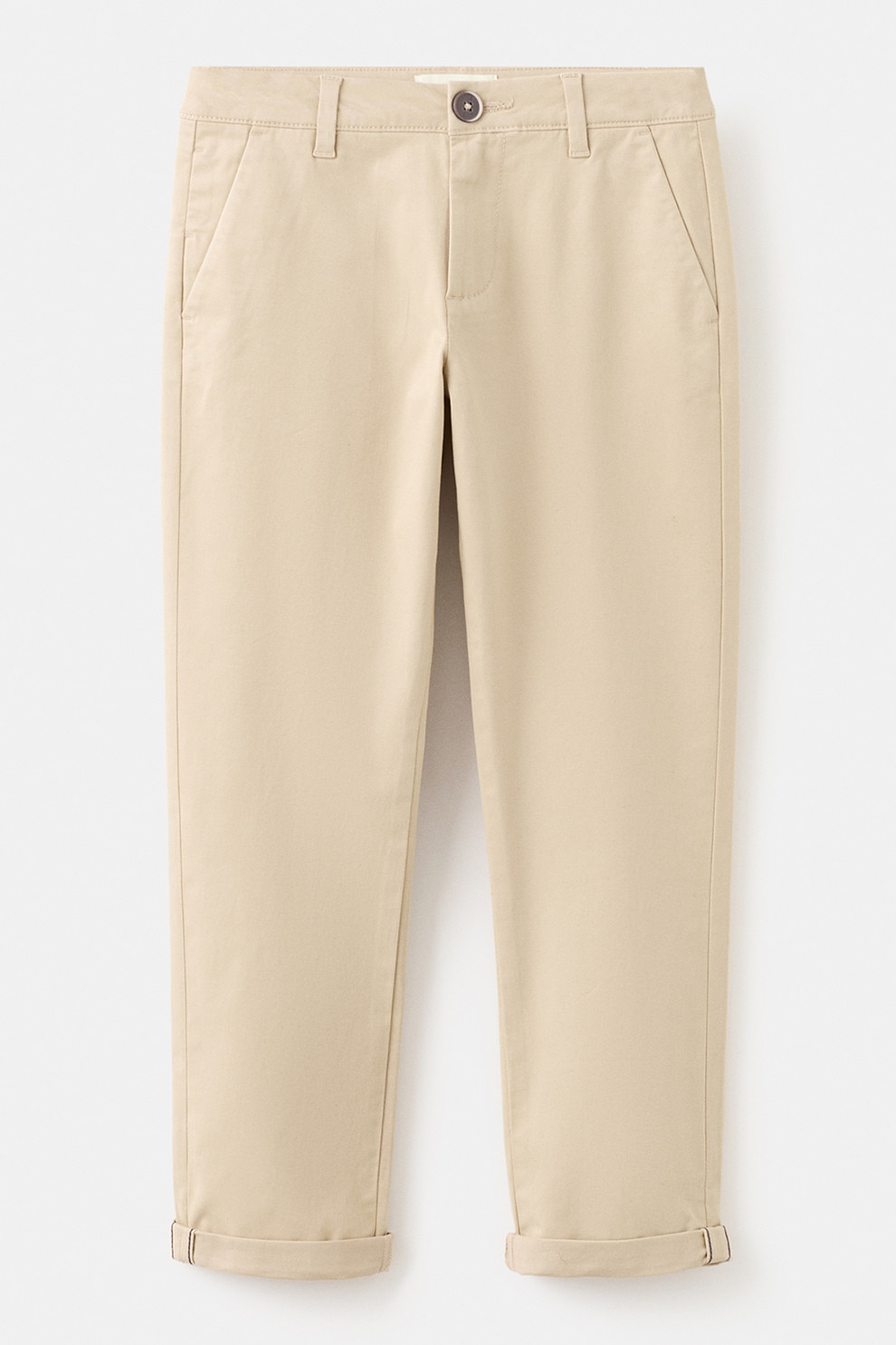 Mango, Pantaloni chino drepti, Bej deschis, 164 CM