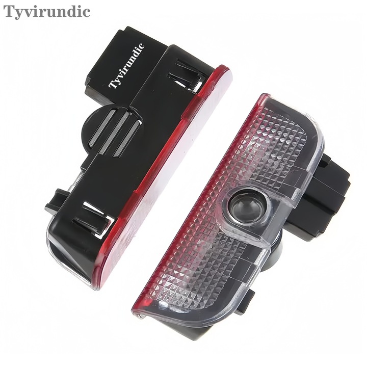 Set de 2 Proiectoare Lumini Portiera Auto, Tyvirundic, Proiectie Logo, Alb, 290 lm