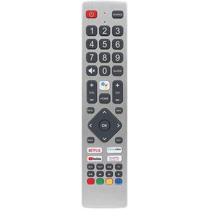 Távirányító TV Sharp Aquos Android, infravörös, kiváló minőségű, fekete