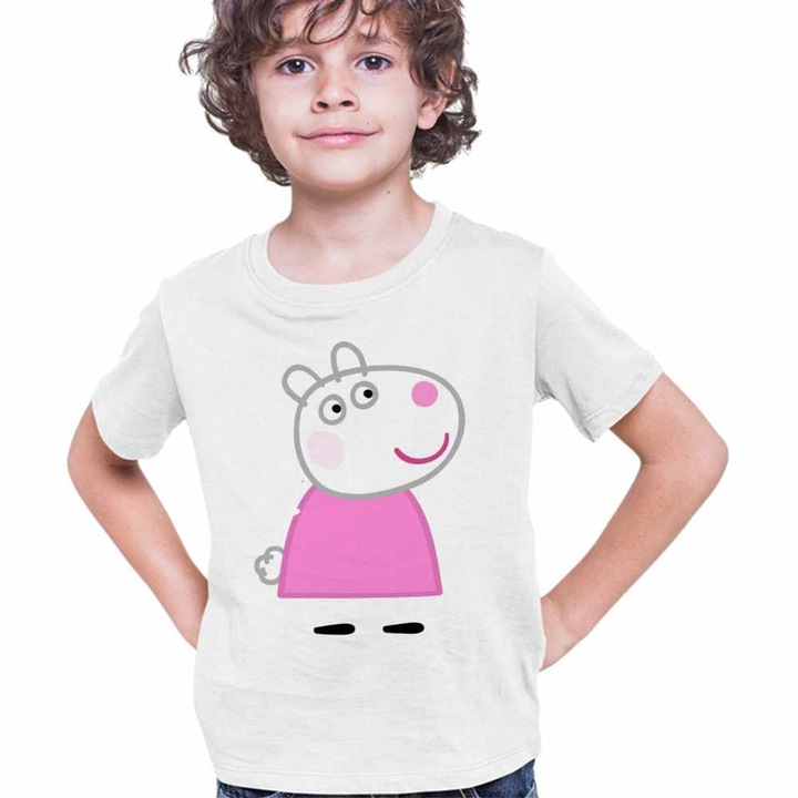 Tricou Copii Baieti Oaia Suzy Purcelusa Peppa Pig, Fehér