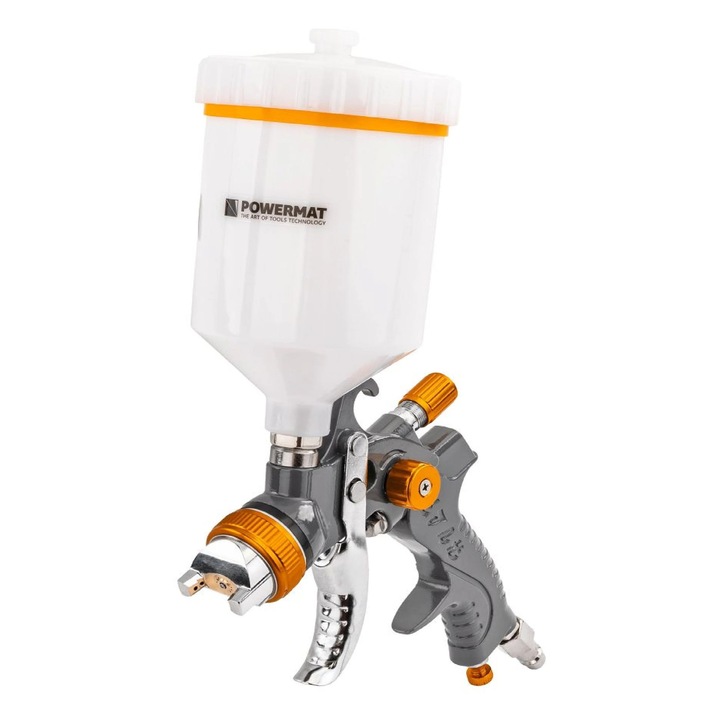 Festékszóró pisztoly HVLP PM-PDM-170TZ, 600 ml, 170 l / perc, Powermat PM1425
