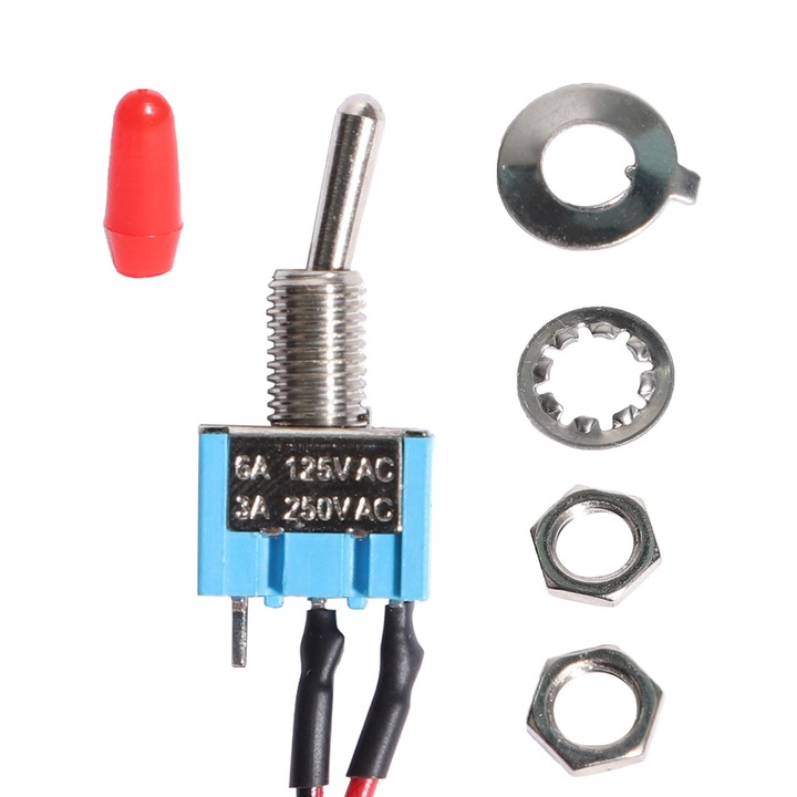 Intrerupator metalic basculant ON/OFF 3A 250VAC, 3pin