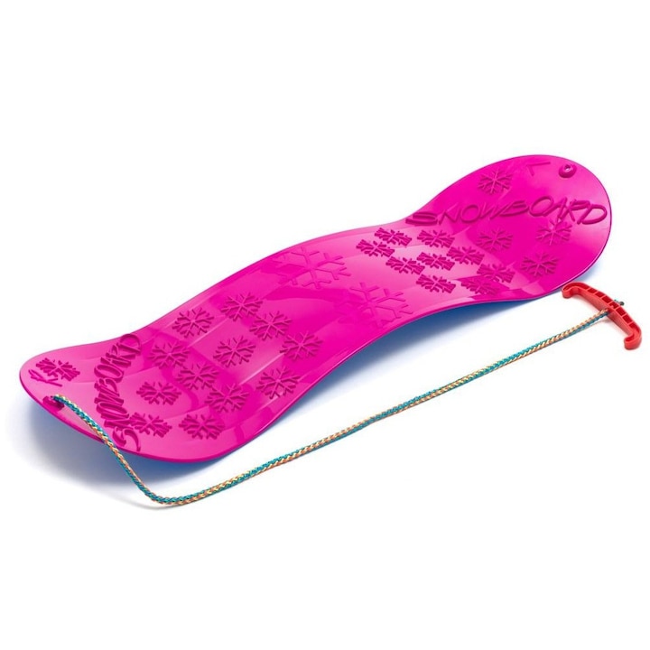 Placa Snowboard, 72x22cm, Maner, Plastic, Roz