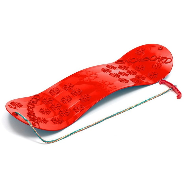 Placa Snowboard, 72x22cm, Maner, Plastic, Rosu