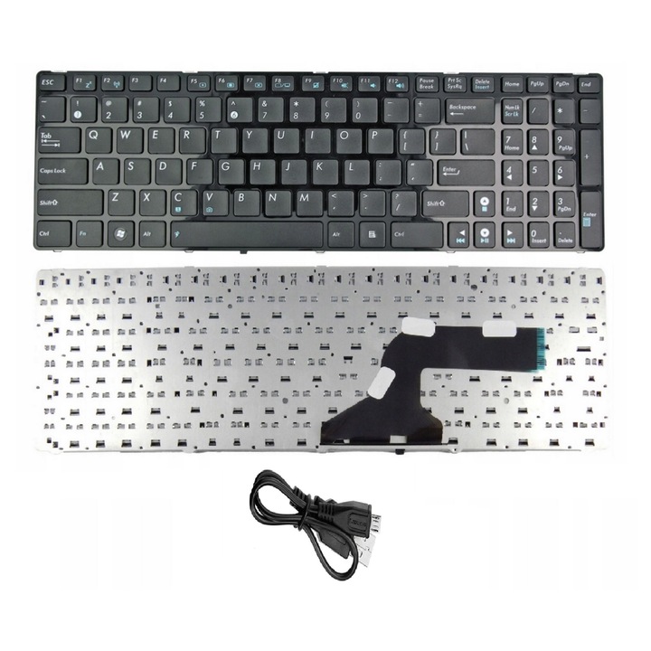 Tastatura laptop BQual, set cu surubelnita, QWERTY US, neagra, compatibila cu Asus A52 K52 K72 N50 N52 N53 X52 X53
