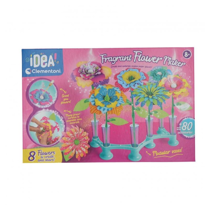 Clementoni Idea illatos virágok kézműves készlet, 8 virág