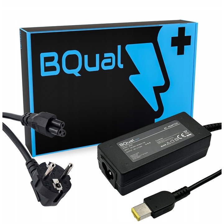 Incarcator laptop BQual PRO 20V 2.25A 45W Slim Tip, cu cablu de alimentare inclus
