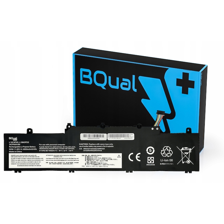 Baterie laptop BQual, L19M3PD5, 4650mAh, 11.55V, pentru Lenovo ThinkPad E14 E15 Gen 2 Gen 3