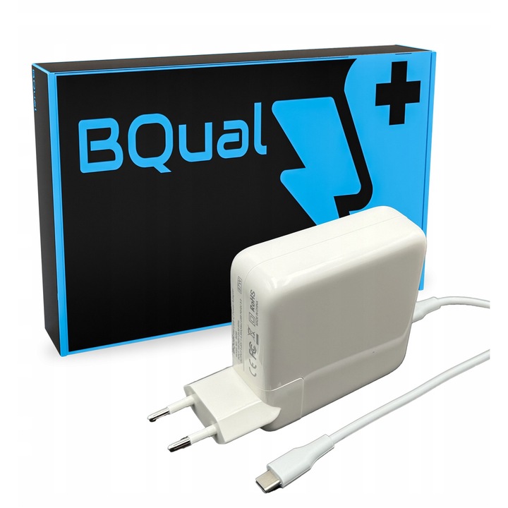 Incarcator BQual PRO 87W pentru laptop Apple MacBook Pro USB-C, alb