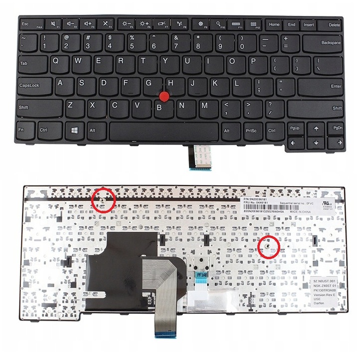 Tastatura laptop BQual pentru Lenovo Thinkpad E450 E455 E460 E465, QWERTY US, neagra, set cu surubelnita inclusa