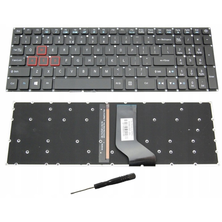 Tastatura laptop BQual, model ACER Aspire VX5-591G, QWERTY US, iluminare LED, neagra