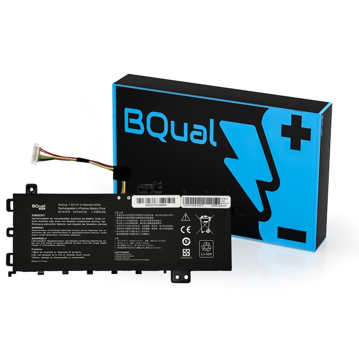 BQual B21N1818 laptop akkumulátor, 4150mAh, 7.6V, Asus Vivobook 15 A512 R512 X512-hez