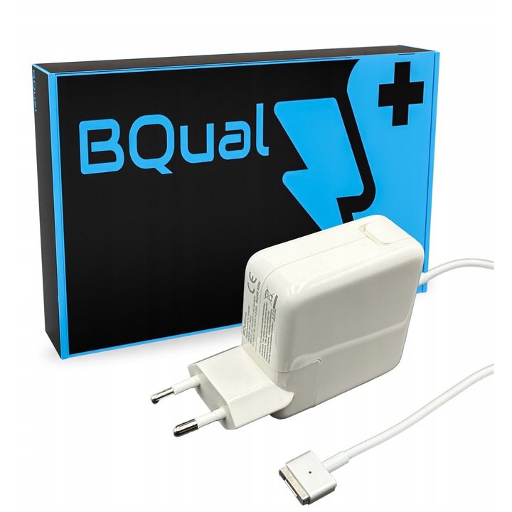 Laptop töltő BQual PRO 45W 14.85V 3.05A MagSafe 2 T-típusú, fehér
