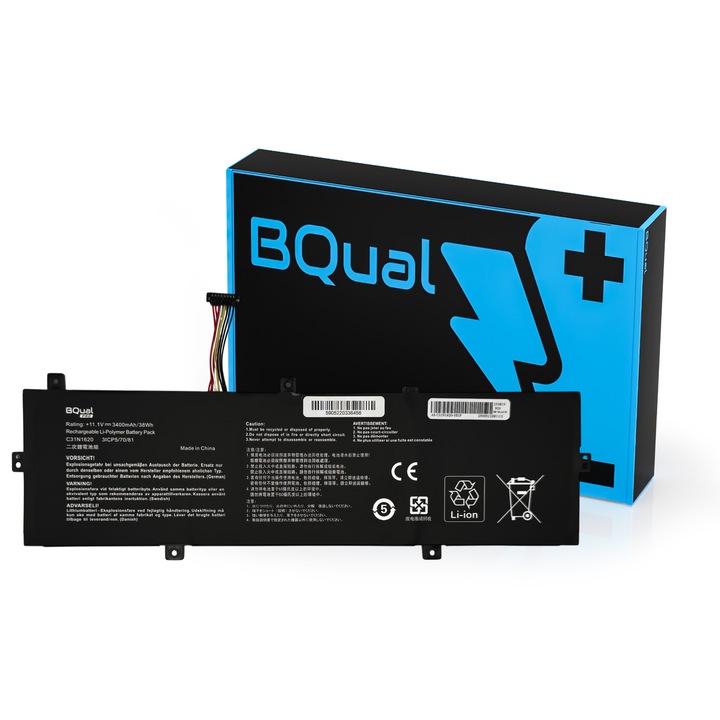 Baterie laptop BQual 3400mAh 11.1V compatibila cu Asus ZenBook UX430