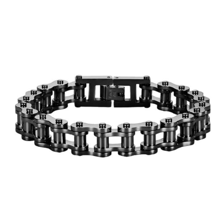 Bratara barbati, design cu lant, accesoriu elegant, metal, stil minimalist