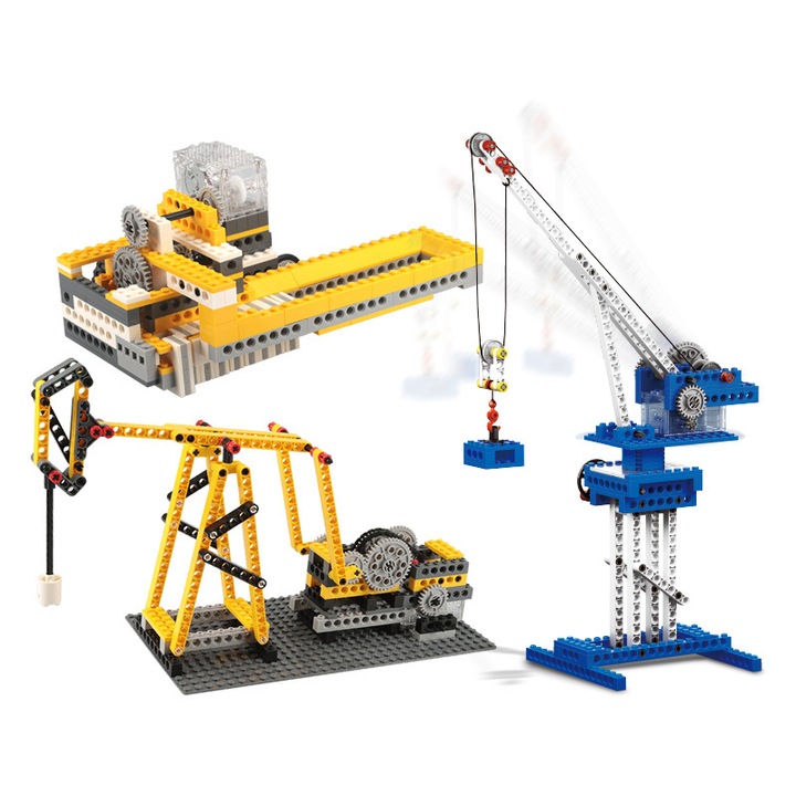 Játék gyerekeknek apró részecskékből álló mechanikus építőkockák 6-12 éves gyermekeknek elektromos oktató építőkockák