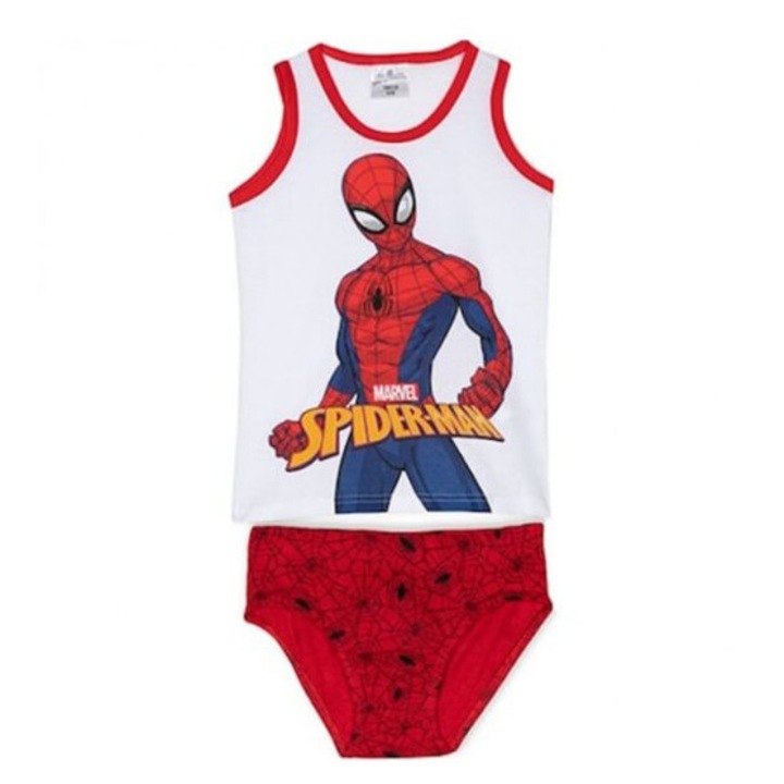 Póló és bugyi szett, Pókember, fiúknak, piros, 6-7 év