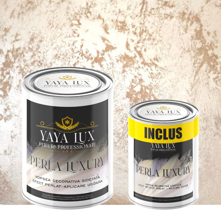 Pachet 2 L + 1 L, Vopsea Decorativa de Lux, Perla Luxury Cafea cu Lapte 2 Litri Plus 1 Litru