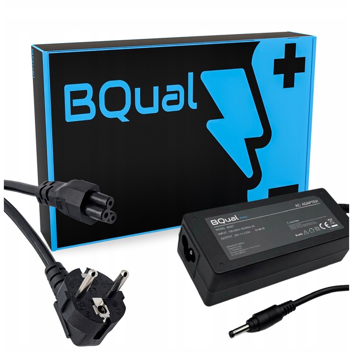 Incarcator laptop BQual PRO 20V 3.25A 65W, mufa rotunda 4.0-1.7mm, cu cablu de alimentare inclus