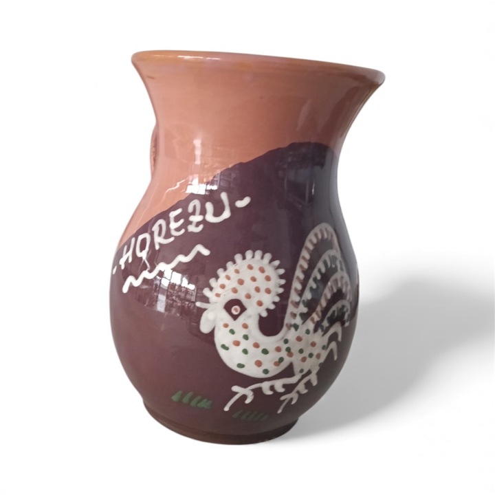 Cana de Vin, Ceramica de Horezu, artizanala, model Cocos Traditional, 2L