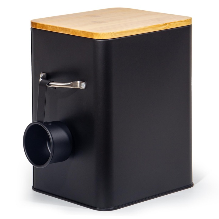 GREELUE mosószer 6,5 L, élelmiszer tároló edény, fekete