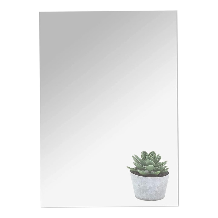 Darenyi fali tükör 40x30cm akril keret nélküli öntapadós fürdőszobába, nappaliba, hálószobába