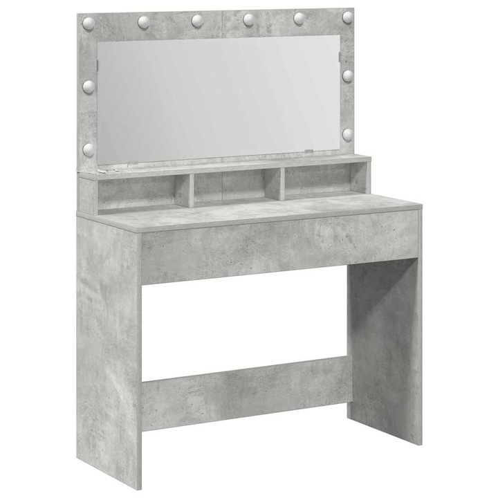 Masa de Machiaj vidaXL, Gri din beton 100 x 41 x 135 cm Lemn compozit
