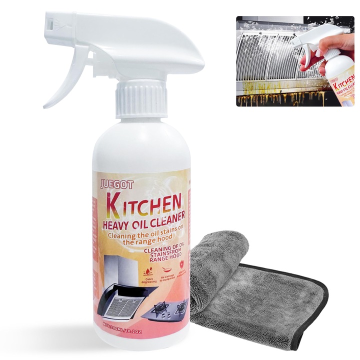 Juegot tisztító spray, 500 ml, olajfoltokhoz, konyhába