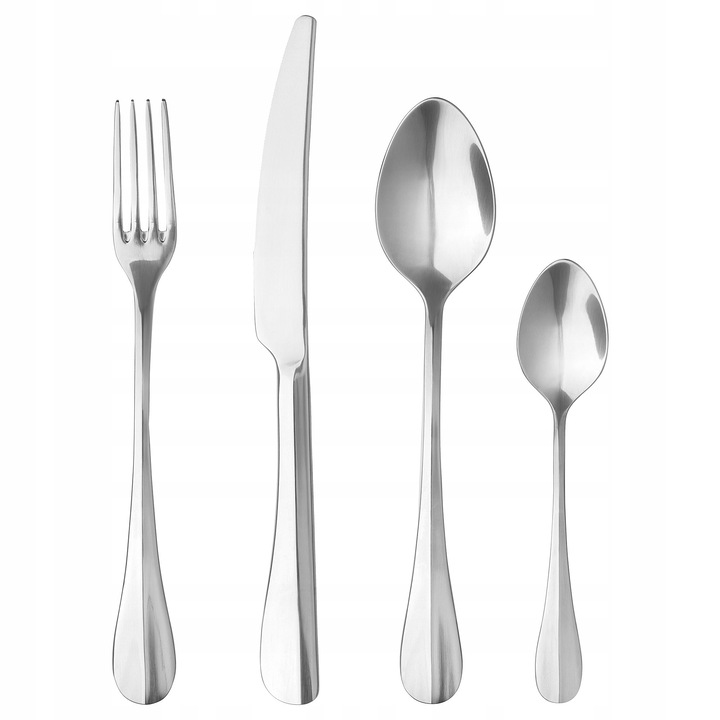 Set Tacamuri IKEA GAMMAN, 24 Piese, Otel Inoxidabil, Elegant, Pentru 6 Persoane