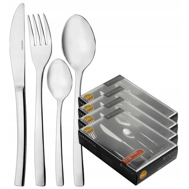 Set Tacamuri Ambition Saragossa 96 Piese pentru 24 Persoane, Finisaj Lucios
