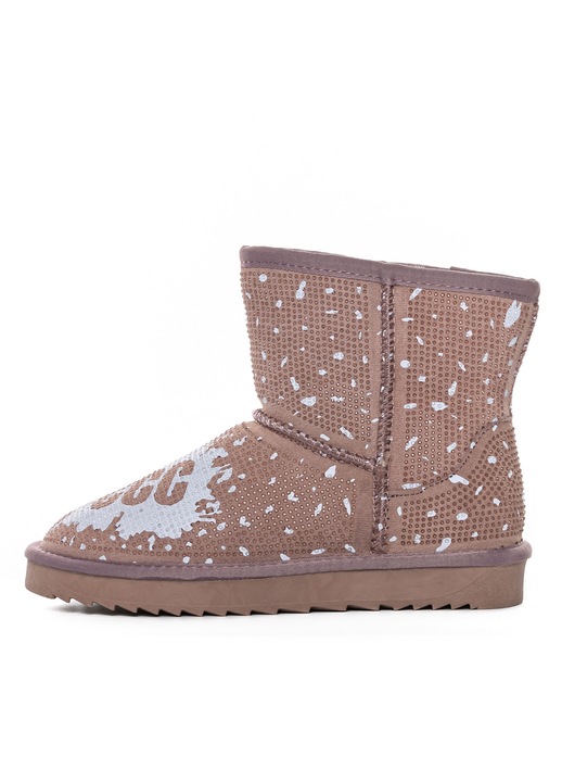 Ghete dama Mei, roz, piele naturala, marime 39