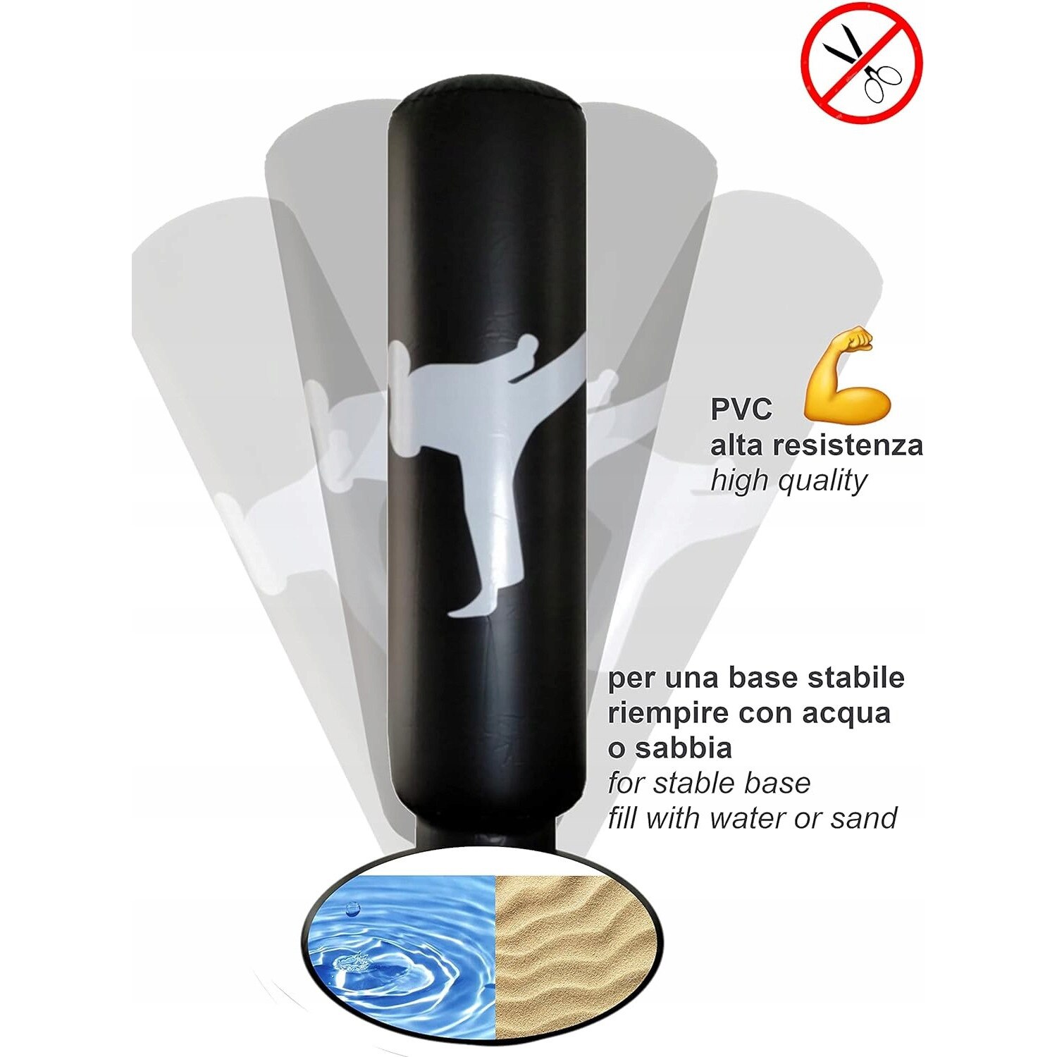 Sac de Box Gonflabil Antrenament 160cm, Stabil, pentru Acasa si Gradina ...