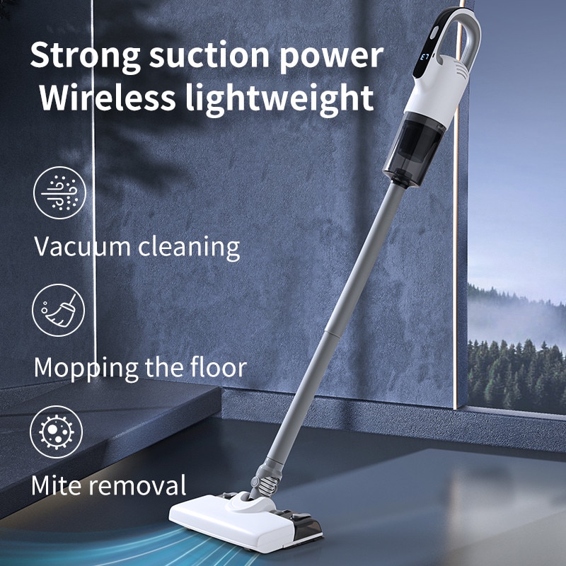 Aspirator Lingo 7KPa, 70W, 2600mAh, 20 min autonomie, 600ML, umed/uscat, Type-C, alb