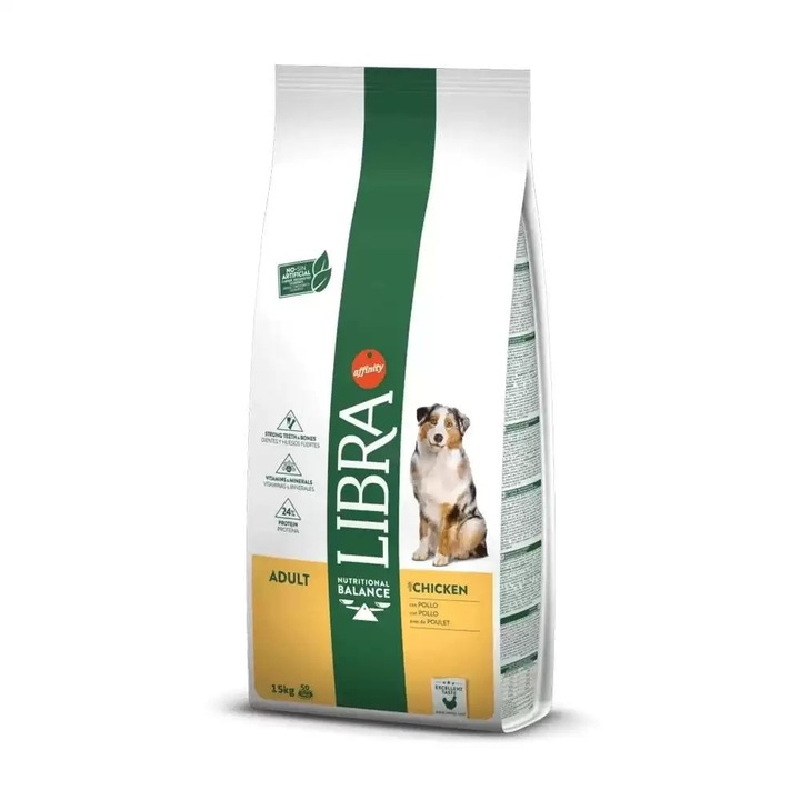 Kutyatáp, Libra, felnőtt csirke, 14 kg, száraz, nagy