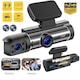 XPQKDC® Camera Auto DVR Duala, Full HD 1080p, Ecran LCD 3.16”, Unghi Larg 170°, Night Vision, Senzor G, Tehnologie HDR, Inregistrare in Bucla, Argintiu