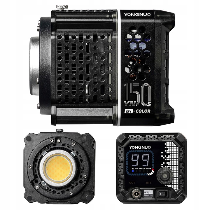 Lampa LED Yongnuo YN150S-Bi 150W, 2700K-6500K, compactă, 500g, alimentare flexibilă