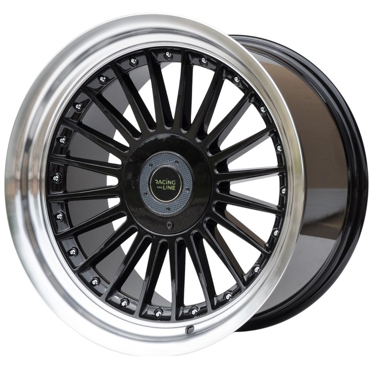 Set (4 bucati) jante 1803 18x8.5/10 5x120 ET20 - BLPL - negru + polerowany rant