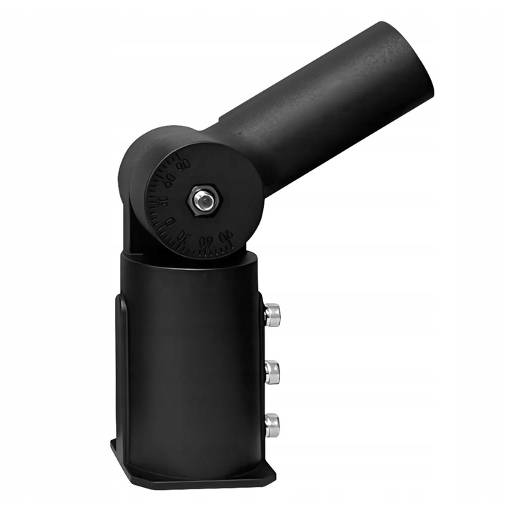 Adaptor Stalp Iluminat, MasterLED, 80mm-58mm, Negru, Aluminiu, Reglabil