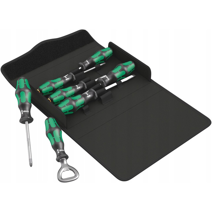 Комплект отвертки Wera Kraftform 300/7, 7 части, многоцветен, различни размери