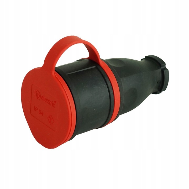 Priza Portabila Schuko, 16A, 230V, IP54, Negru