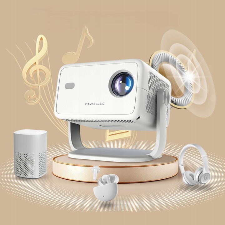 Magcubic L018 LED videoprojektor 1080p 4K, WiFi, Bluetooth 5.2, 650 ANSI, teljes szett