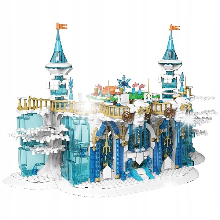 Építőkészlet Jégkastély, Mould King, 1208 elem, 28x21.5x45cm, többszínű