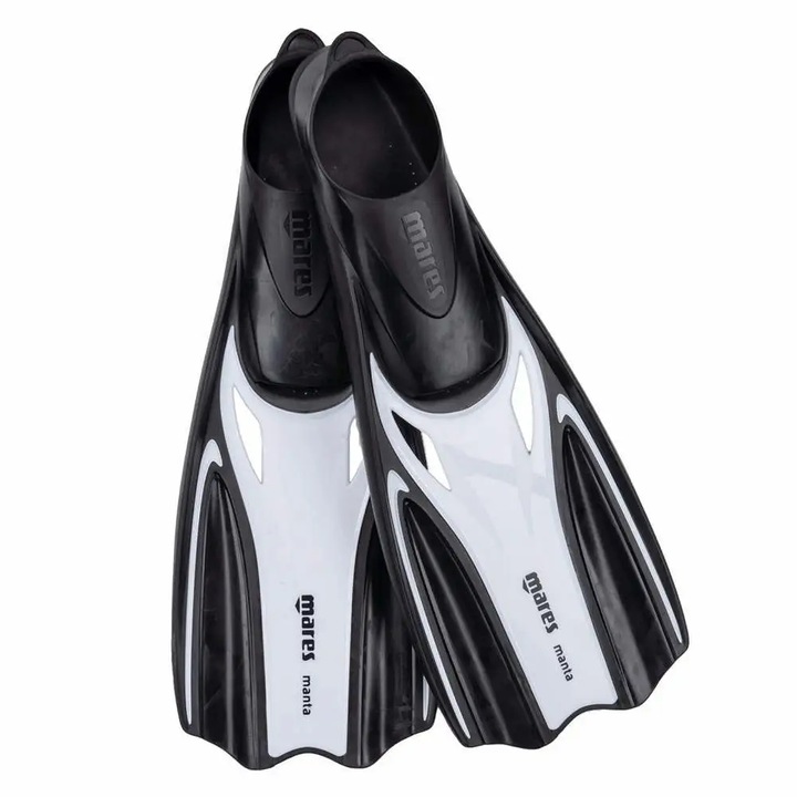 Pletwy Mares Manta Junior, alb, 31/33, pentru snorkeling, design colorat