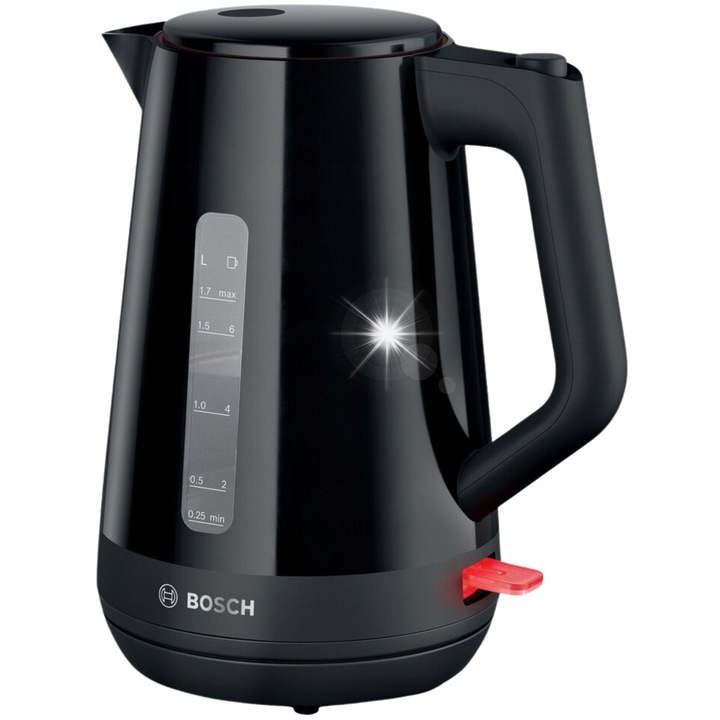 Електрическа кана Bosch MyMoment TWK1M123 1,7л 2400W безжична, черна, въртяща се основа на 360°