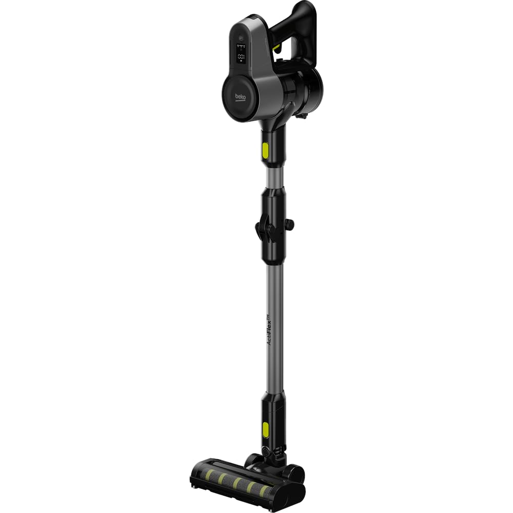 Aspirator vertical BEKO ErgoClean PRO VRT84225VI, functie MOP, ActiFlex, Incarcare automata, 0.55l, 25.2V, Autonomie maxima 45 min, Display LED, Negru-Gri