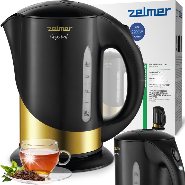 Fierbator electric Lafe Modern, 2200W, capacitate 1.7L, filtru, rotire 360°