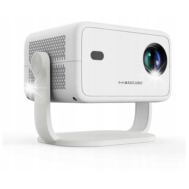 Smart Videoprojektor L018, Magcubic, Full HD 1080p, 4K, Bluetooth, 22.4x15.1x17.3cm, fehér