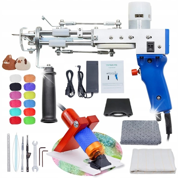 Set tufting 2in1 cu pistolet electric, 12x fire, 2x tesatura