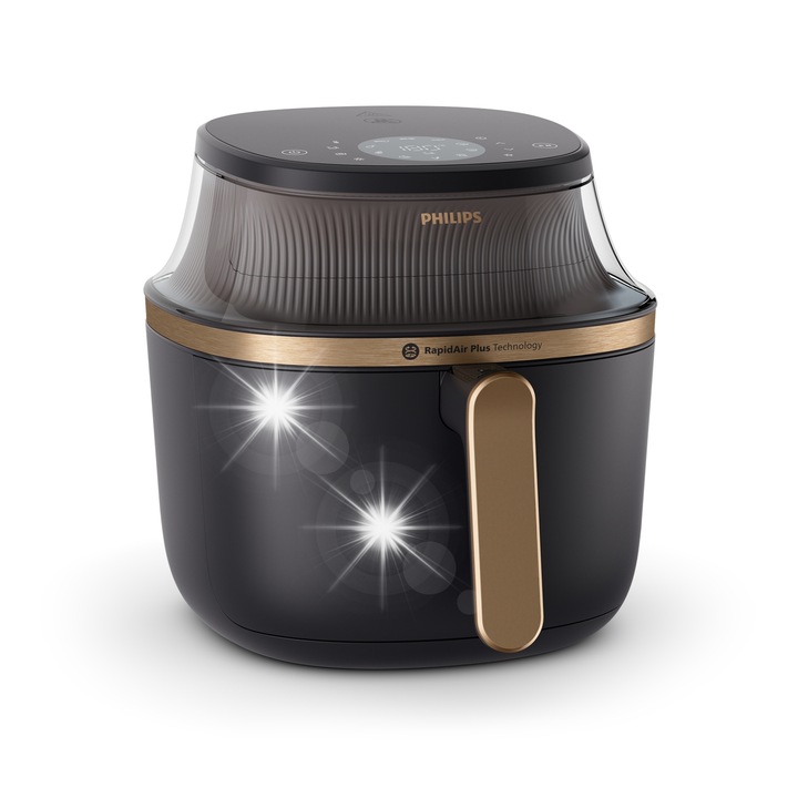 Фритюрник Philips Airfryer 3000, 6,2 л, черен, тъч контрол, технология Rapid Air