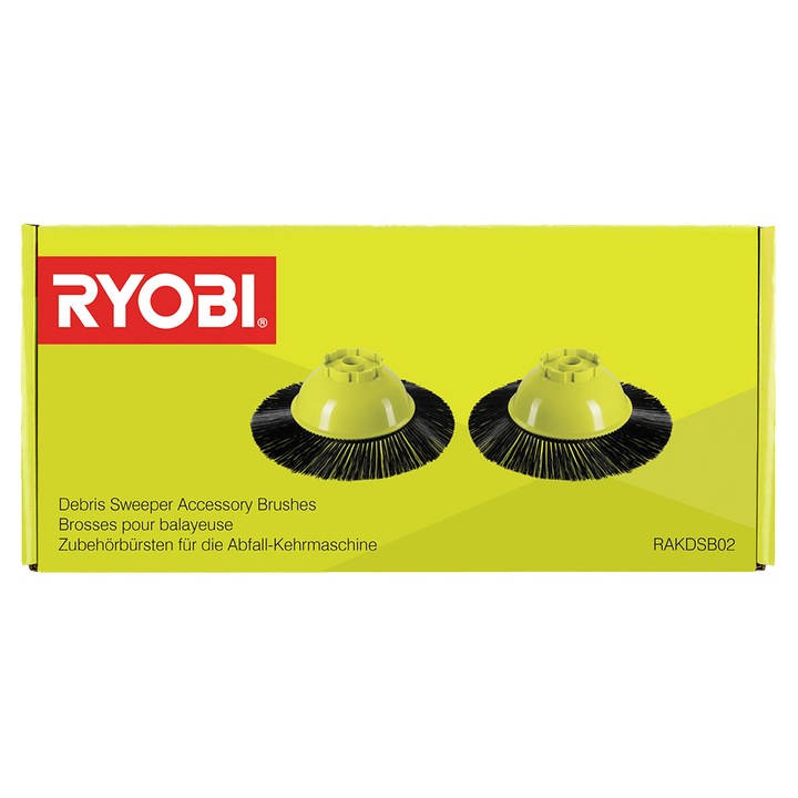 Set 2 buc. perii schimb RYOBI pentru masina de maturat, curatenie eficienta, compatibile universale